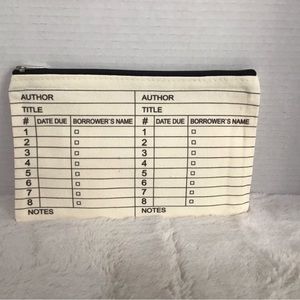 Library Card Zip Pouch (quantity of 3) brand new, never used